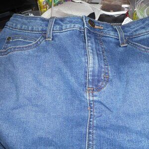 LEE women's Jean Skort/skirt with shorts(lining) attached,  blue